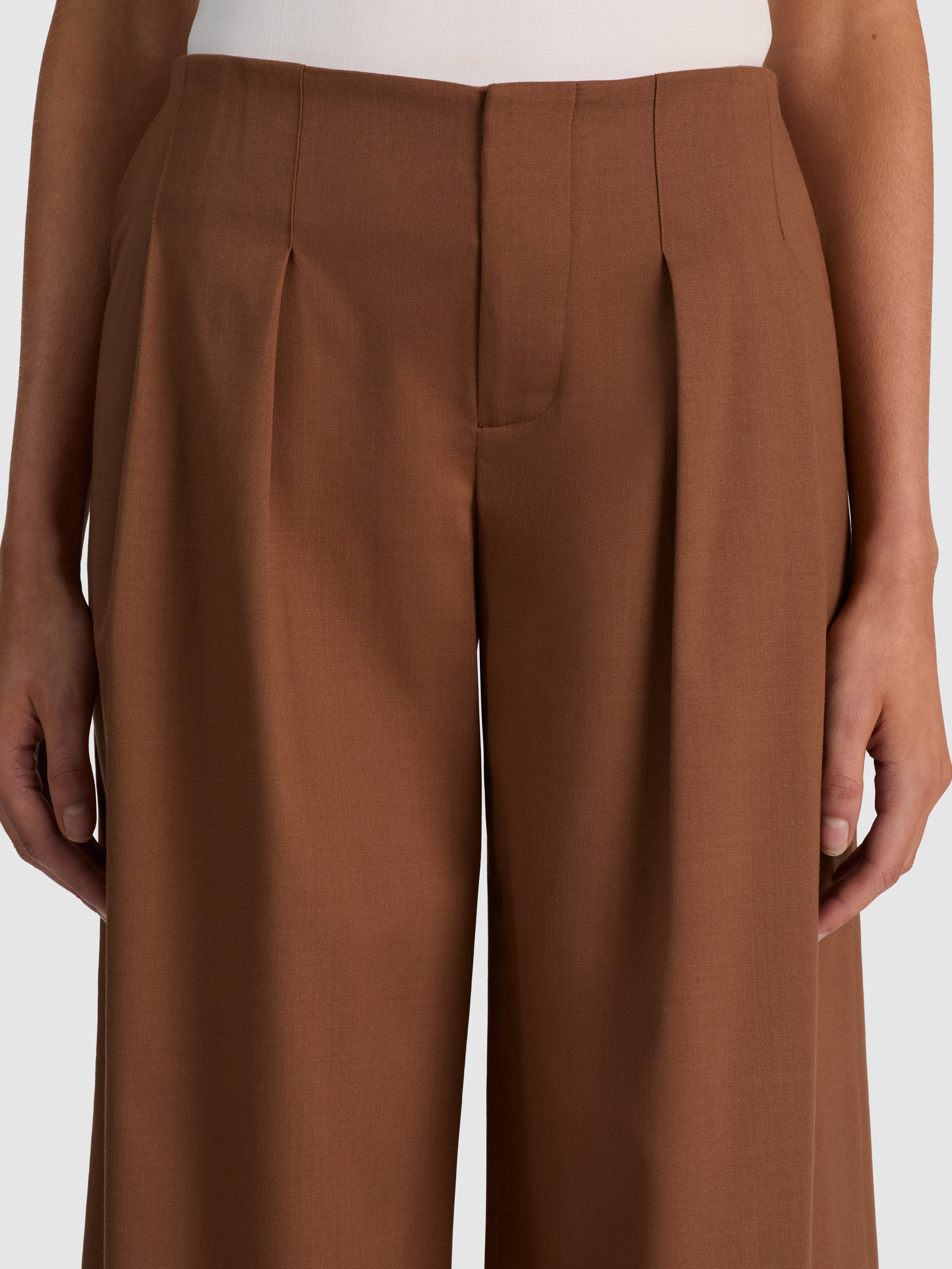ELIAS DOUBLE PLEAT TROUSER-CAMEL-ALICE + OLIVIA