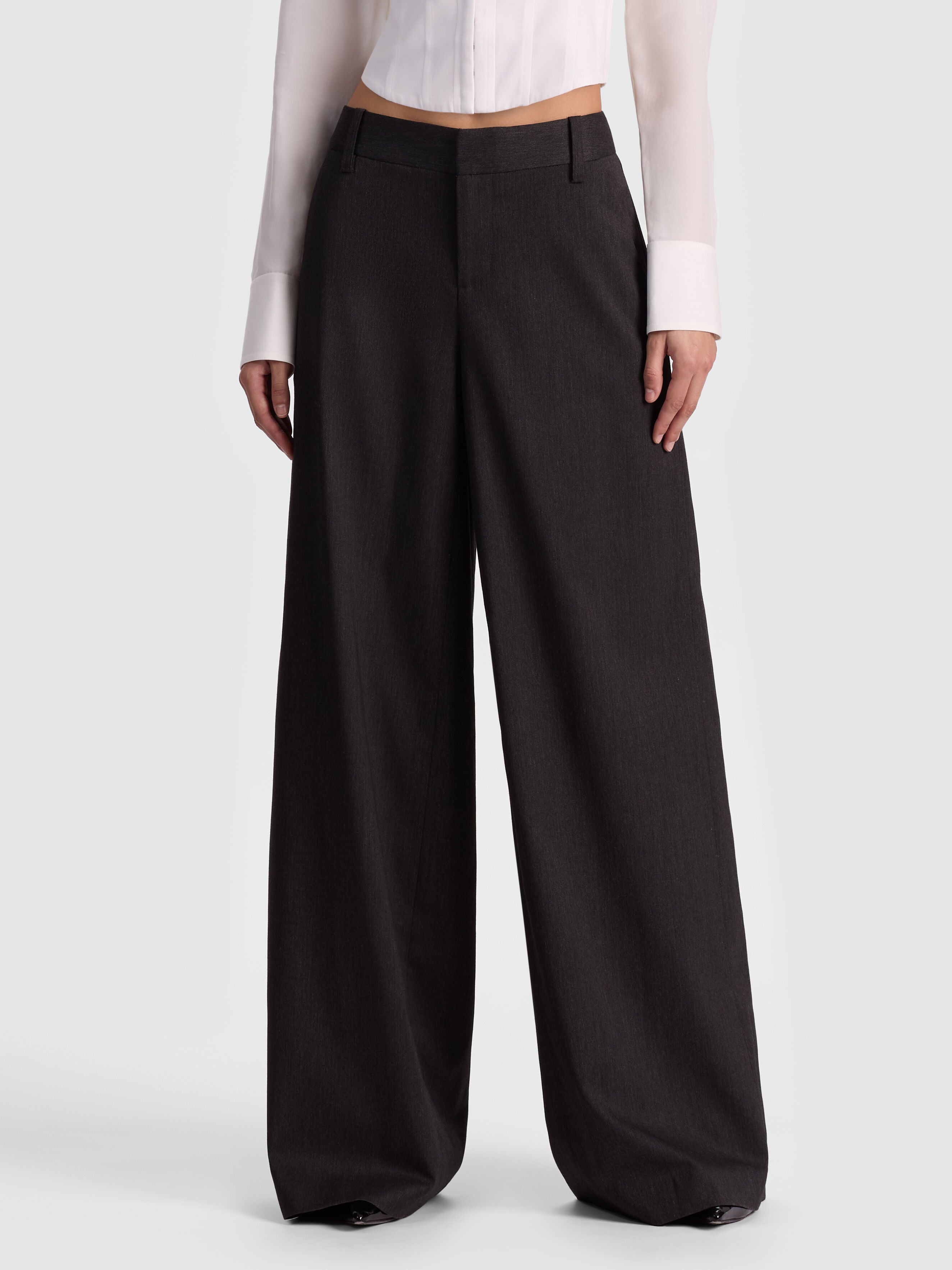 STU BAGGY PANT-CHARCOAL-ALICE + OLIVIA