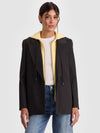 JORDAN BLAZER WITH REMOVABLE HOODIE-CHARCOAL/BUTTER-ALICE + OLIVIA