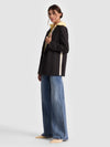 JORDAN BLAZER WITH REMOVABLE HOODIE-CHARCOAL/BUTTER-ALICE + OLIVIA