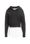 FELPA ABBOTTONATA CON CAPPUCCIO DORMA BOXY-ALICE + OLIVIA