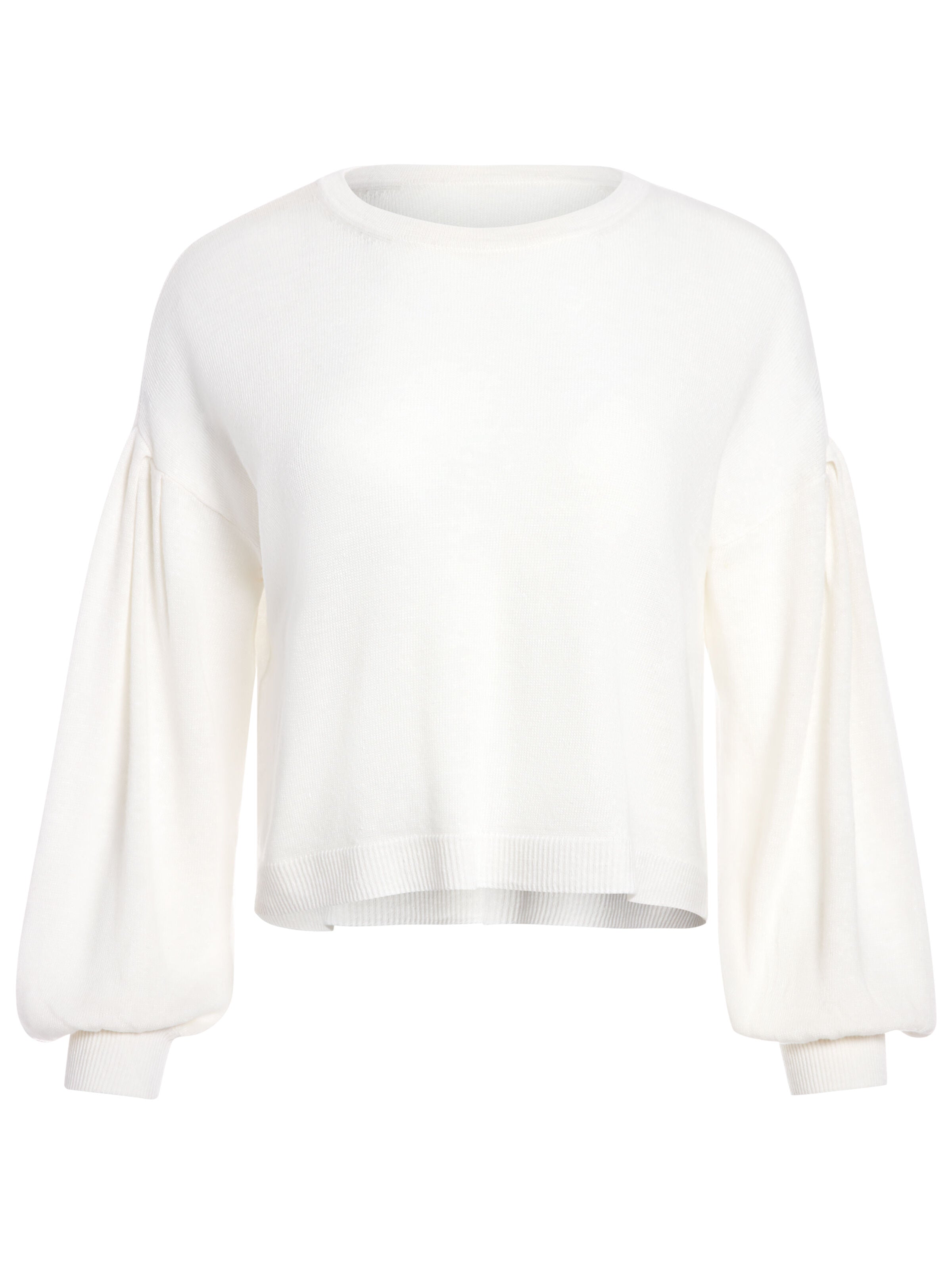 ANSLEY BLOUSON SLEEVE PULLOVER-Black-ALICE + OLIVIA