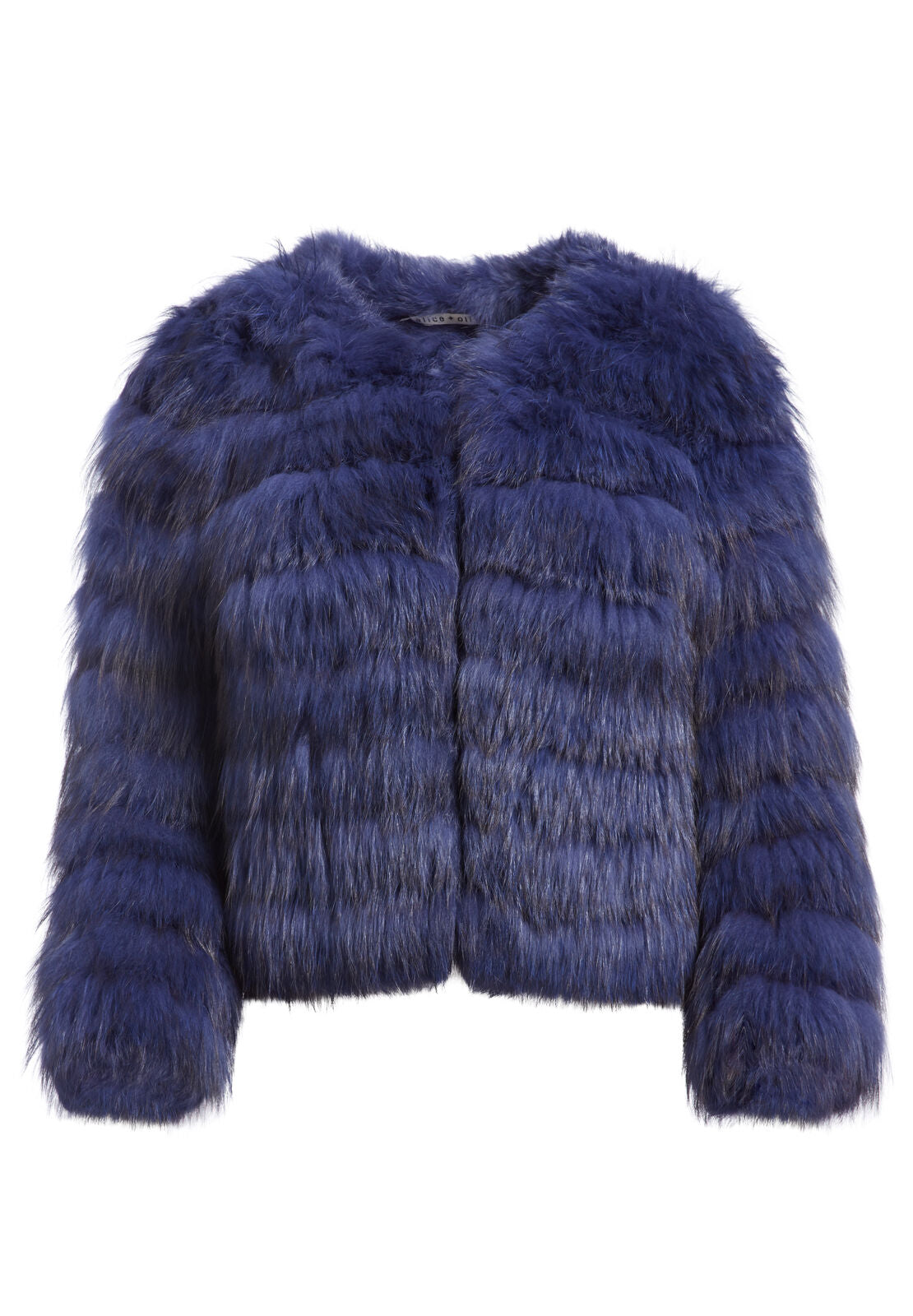 FAWN FUR JACKET-COBALT-ALICE + OLIVIA