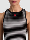 ALLEN EMBROIDERED TANK TOP-BLACK/OFF WHITE STRIPE-ALICE + OLIVIA