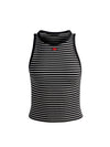ALLEN EMBROIDERED TANK TOP-BLACK/OFF WHITE STRIPE-ALICE + OLIVIA