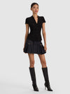 FREYA CAP SLEEVE TOP-Black-ALICE + OLIVIA