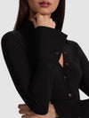 FREYA BUTTON DOWN BODYSUIT-Black-ALICE + OLIVIA