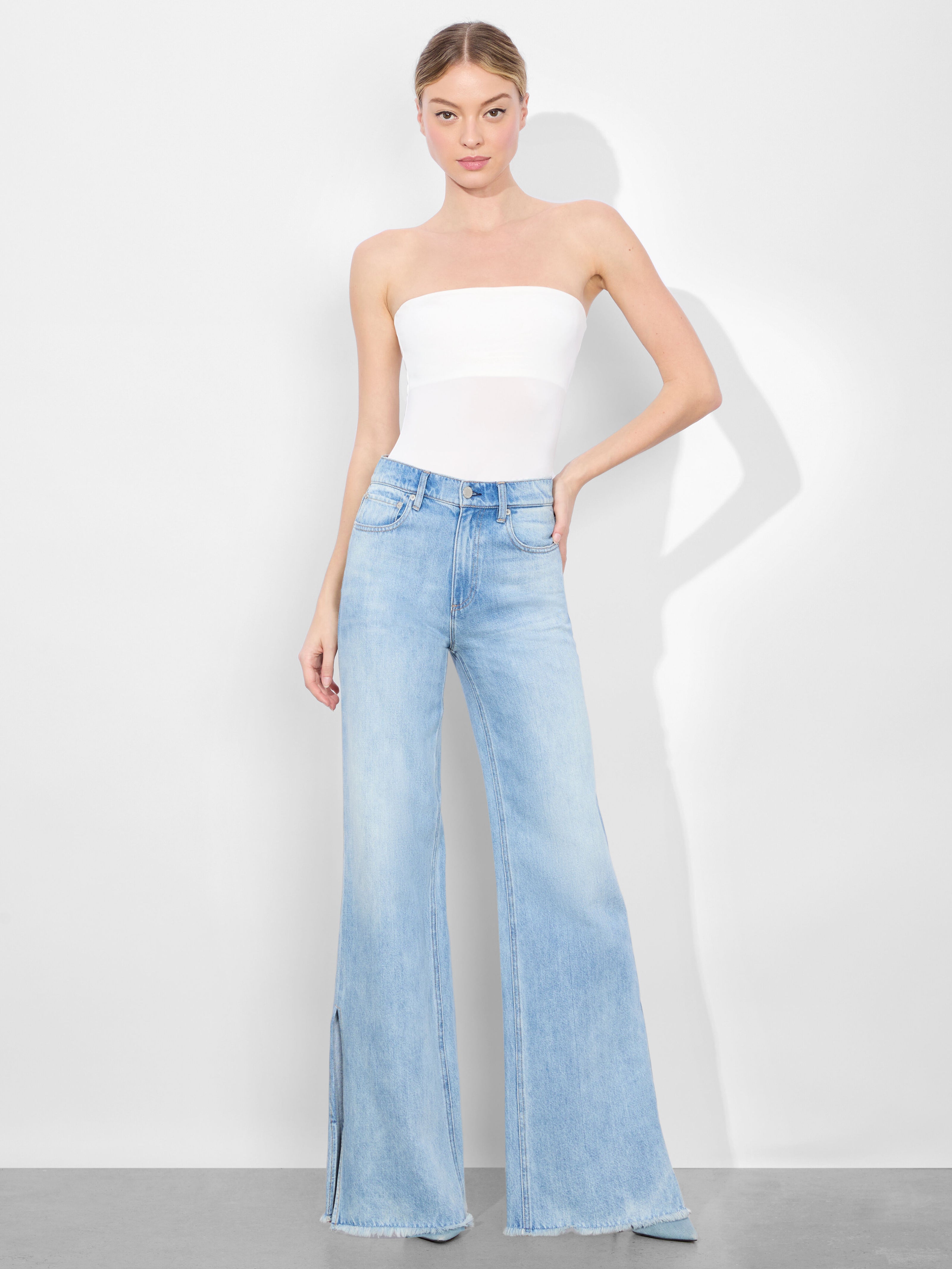 NAOMI STRAPLESS BODYSUIT-OFF WHITE-ALICE + OLIVIA