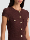 SHILOH MINI DRESS-DARK CHOCOLATE-ALICE + OLIVIA