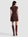 SHILOH MINI DRESS-DARK CHOCOLATE-ALICE + OLIVIA