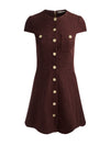 SHILOH MINI DRESS-DARK CHOCOLATE-ALICE + OLIVIA