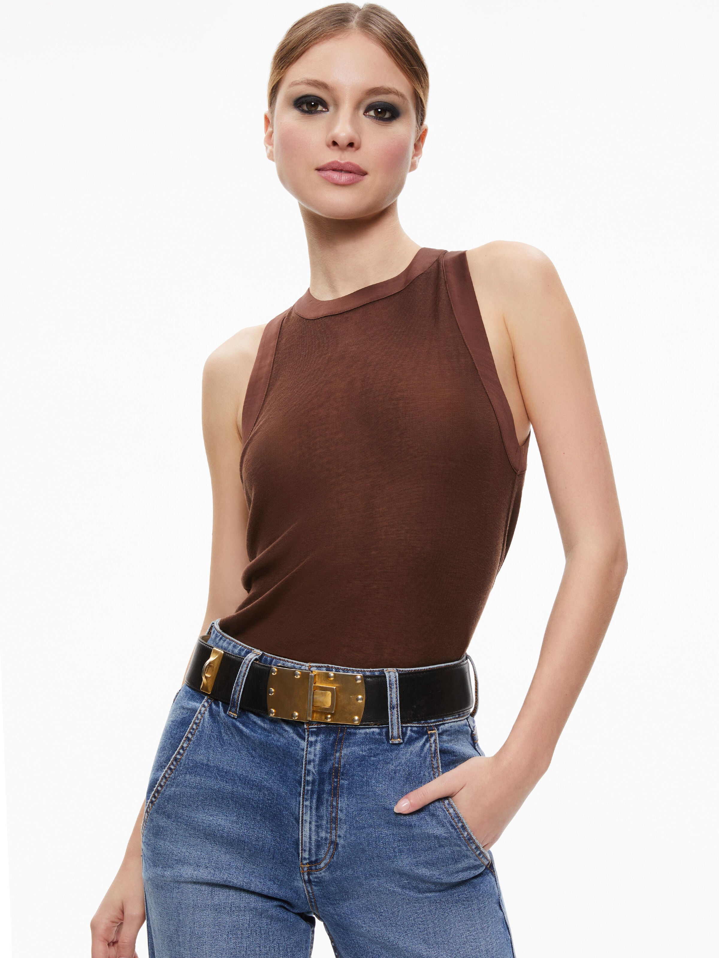 ANGELINA CREWNECK TANK-TOFFEE-ALICE + OLIVIA
