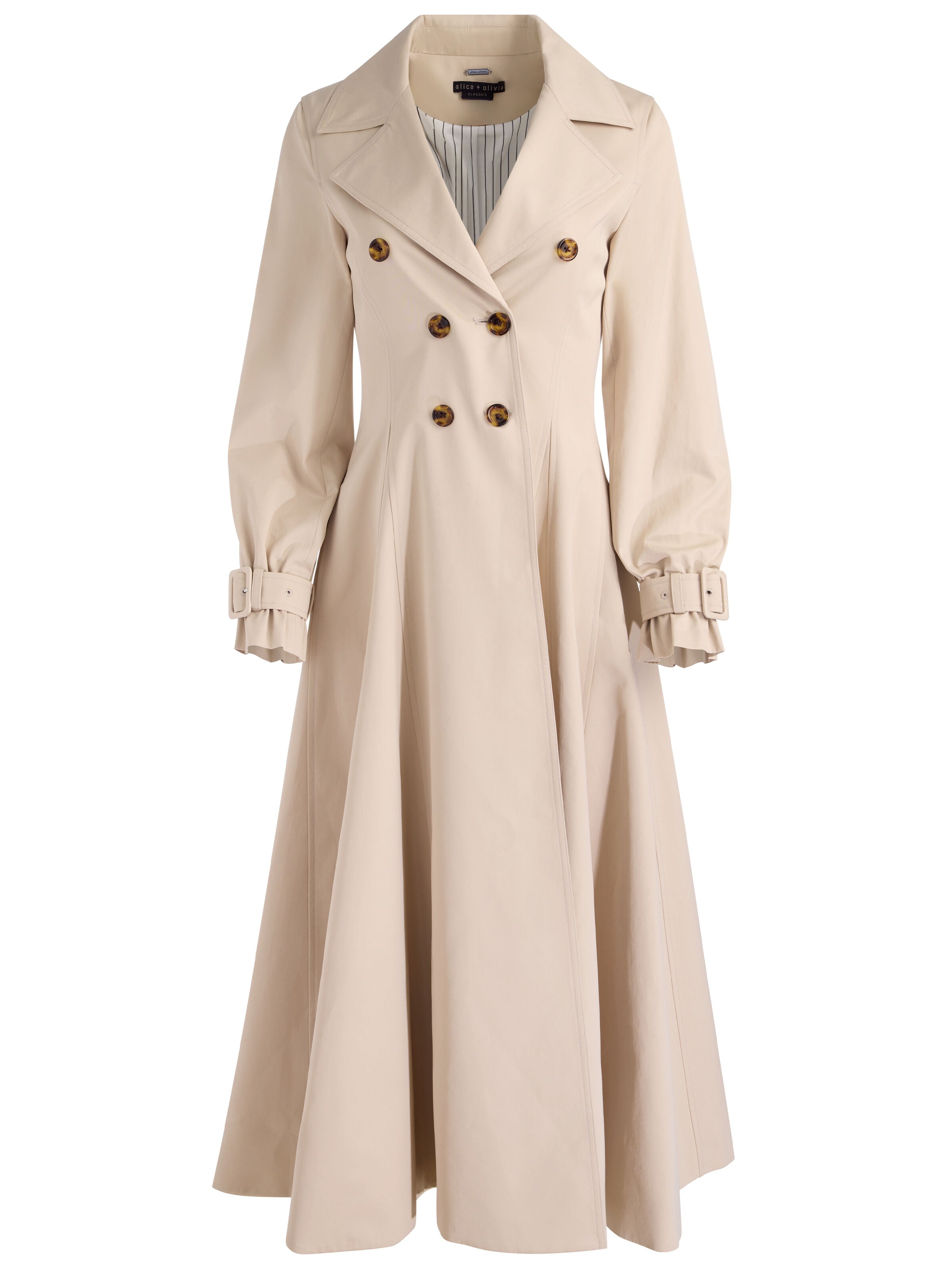 ELLIE TRENCH COAT-LATTE-ALICE + OLIVIA
