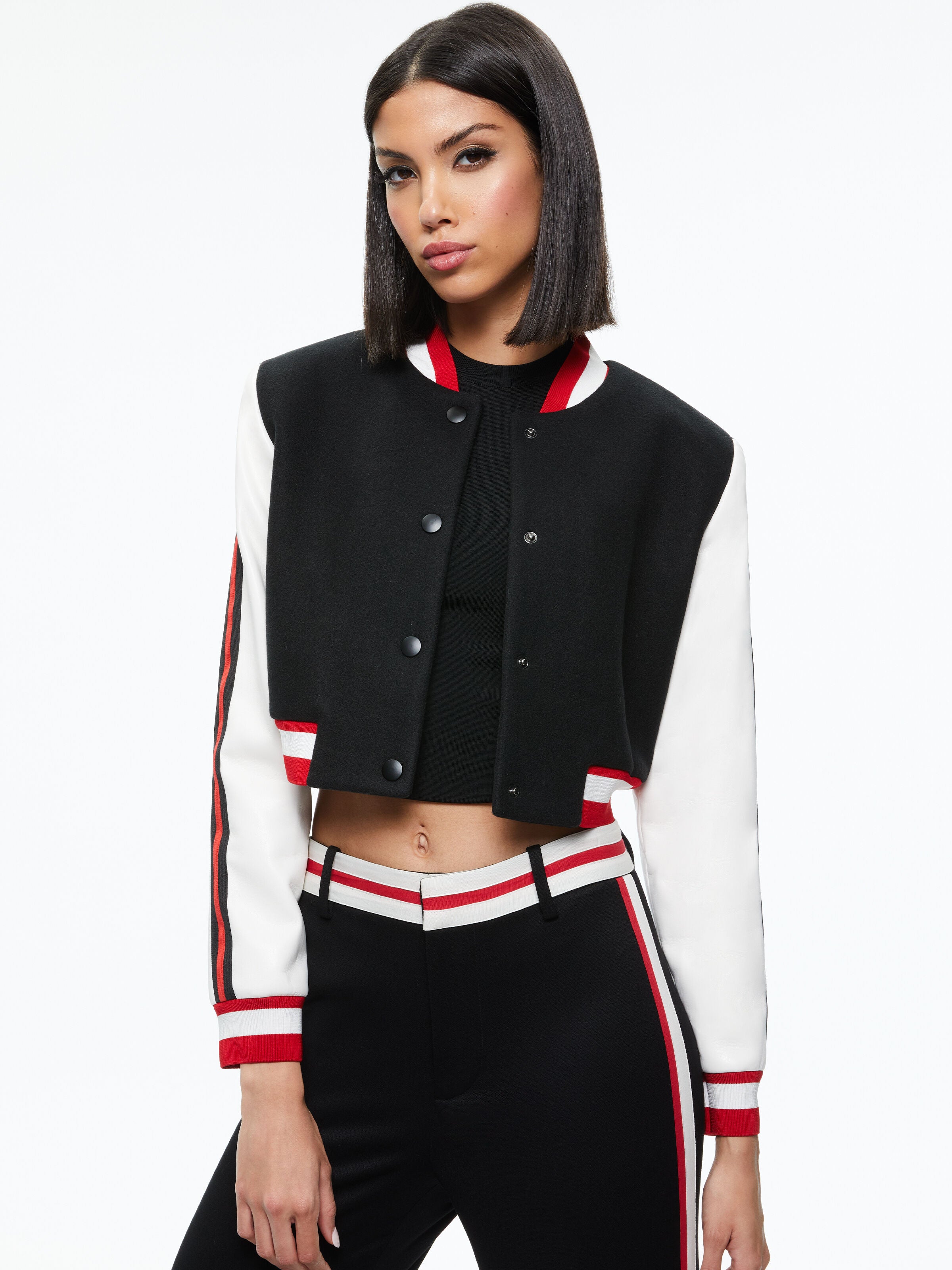 BLOUSON TEDDY COURT EN CUIR VÉGÉTALIEN BARTON-ALICE + OLIVIA