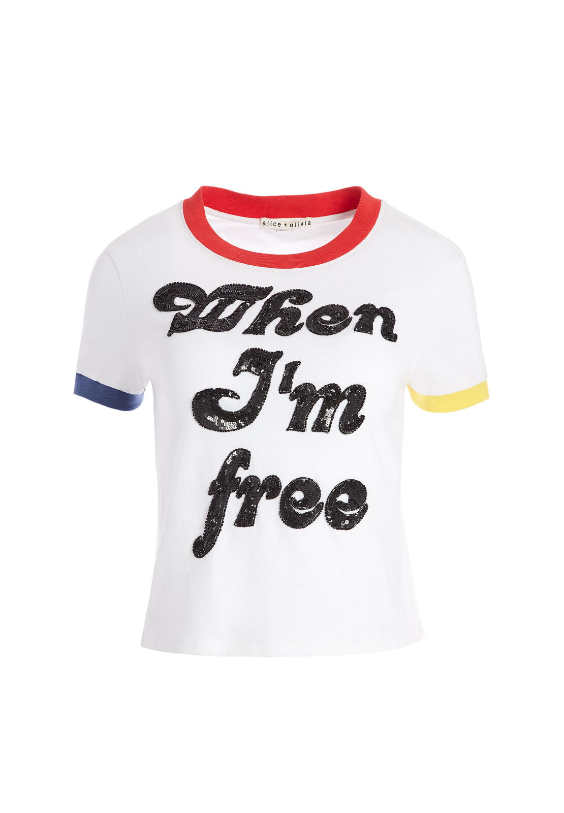 RYLYN EMBELL SLIM RINGER TEE