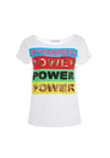 MIKEY EMBELLISHED TEE-WHITE/MULTI-ALICE + OLIVIA