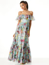 ROBE LONGUE À VOLANTS ÉPAULES DÉNUDÉES TEMPIE A+O X LOLA SCHNABEL-ALICE + OLIVIA