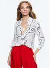 A+O X KOKETIT BRADY SLIM BUTTON DOWN-EYE CONTACT-ALICE + OLIVIA