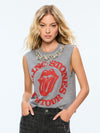 MICAH MUSCLE TANK-GREY/BRIGHT RUBY-ALICE + OLIVIA