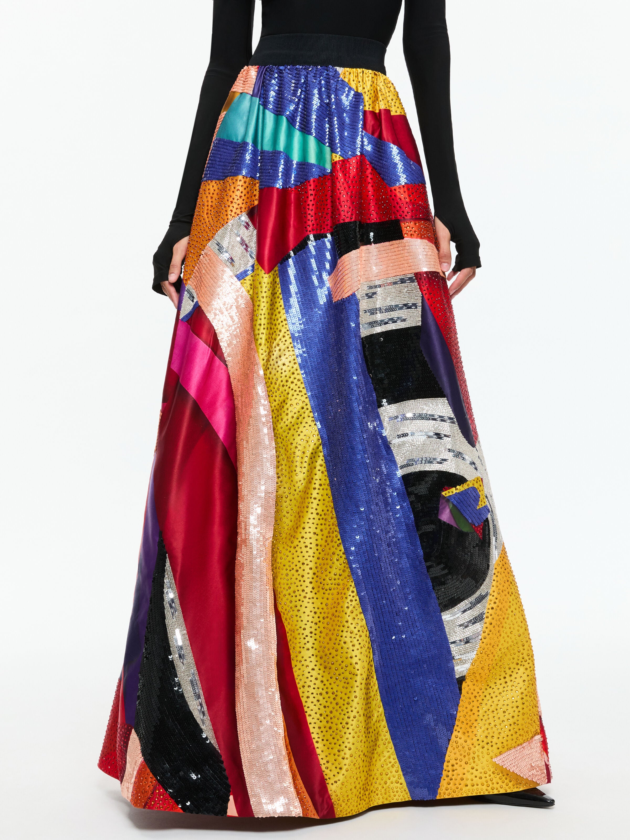 GONNA LUNGA CON APPLICAZIONI A+O X TOM WESSELMANN TINA-ALICE + OLIVIA