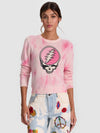 A+O X GRATEFUL DEAD CAROLEE PULLOVER-STATIC TIE DYE PINK-ALICE + OLIVIA