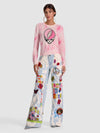 A+O X GRATEFUL DEAD CAROLEE PULLOVER-STATIC TIE DYE PINK-ALICE + OLIVIA