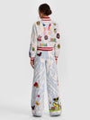 A+O X GRATEFUL DEAD KERI DENIM JACKET-INDIGO BLEACHED TIE DYE-ALICE + OLIVIA