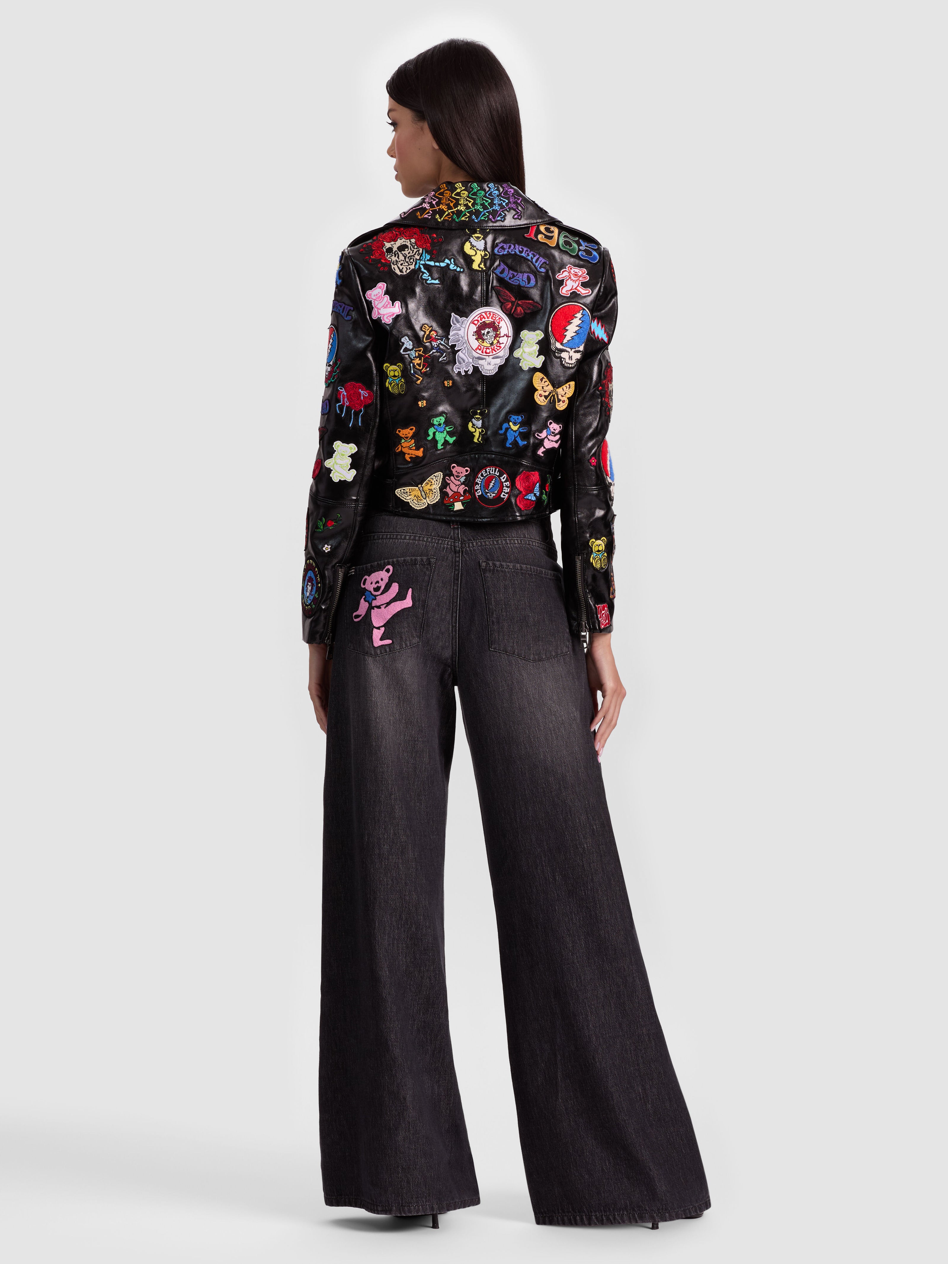 BLOUSON MOTO VÉGÉTALIEN A+O X GRATEFUL DEAD CODY-ALICE + OLIVIA