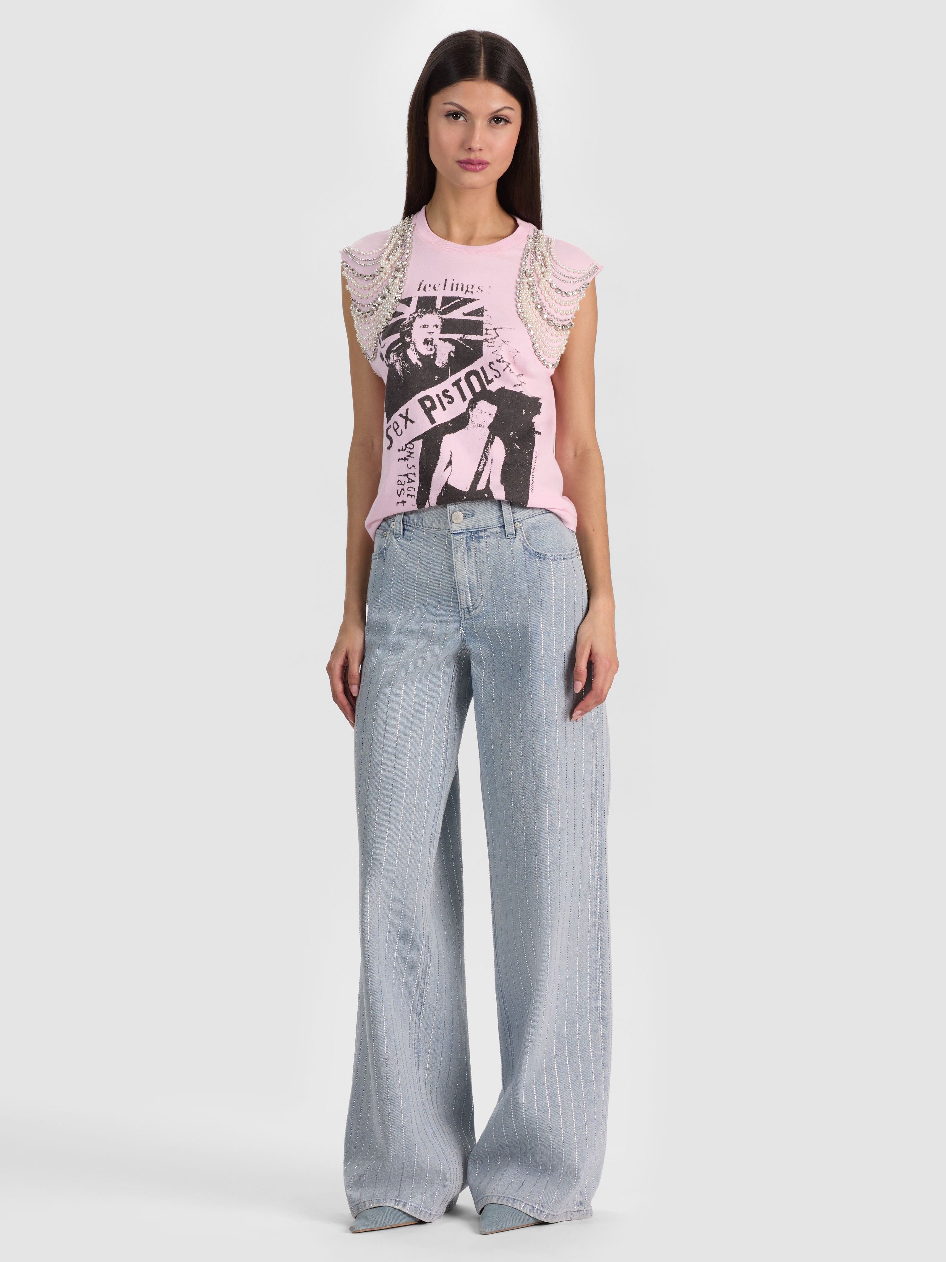 MICAH EMBELLISHED MUSCLE TANK-SEX PISTOLS-ALICE + OLIVIA
