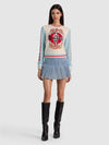 CAROLEE WOOL PRINTED PULLOVER-APPETITE FOR DESTRUCTION-ALICE + OLIVIA