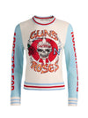 CAROLEE WOOL PRINTED PULLOVER-APPETITE FOR DESTRUCTION-ALICE + OLIVIA