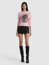 CAROLEE WOOL PRINTED PULLOVER-LADY LUCK ENGLISH ROSE-ALICE + OLIVIA