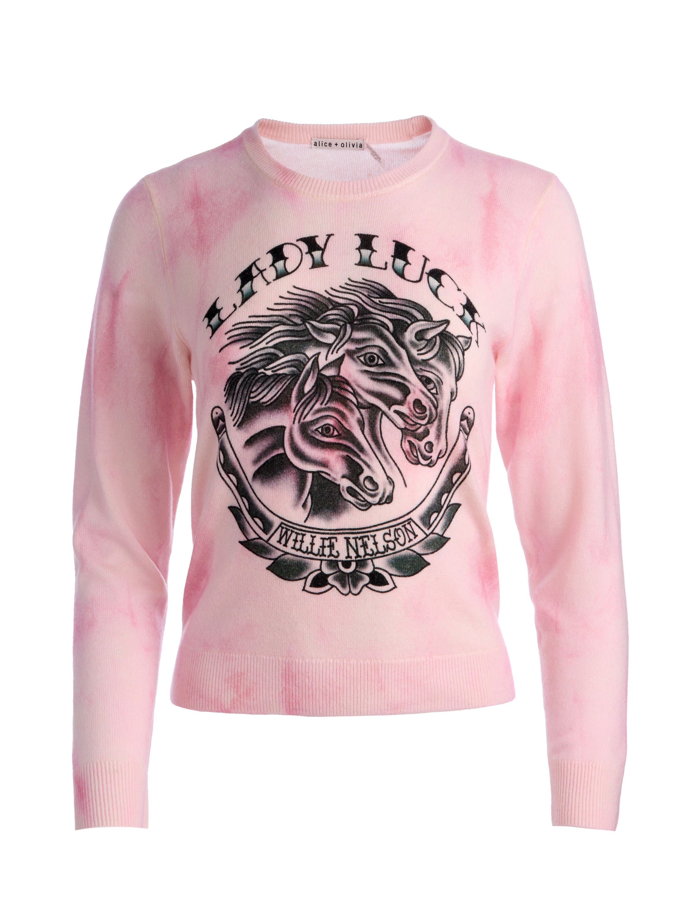 CAROLEE WOOL PRINTED PULLOVER-LADY LUCK ENGLISH ROSE-ALICE + OLIVIA