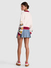 RUSSELL EMBROIDERED CREWNECK SWEATSHIRT-I GET AROUND-ALICE + OLIVIA