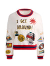 RUSSELL EMBROIDERED CREWNECK SWEATSHIRT-I GET AROUND-ALICE + OLIVIA