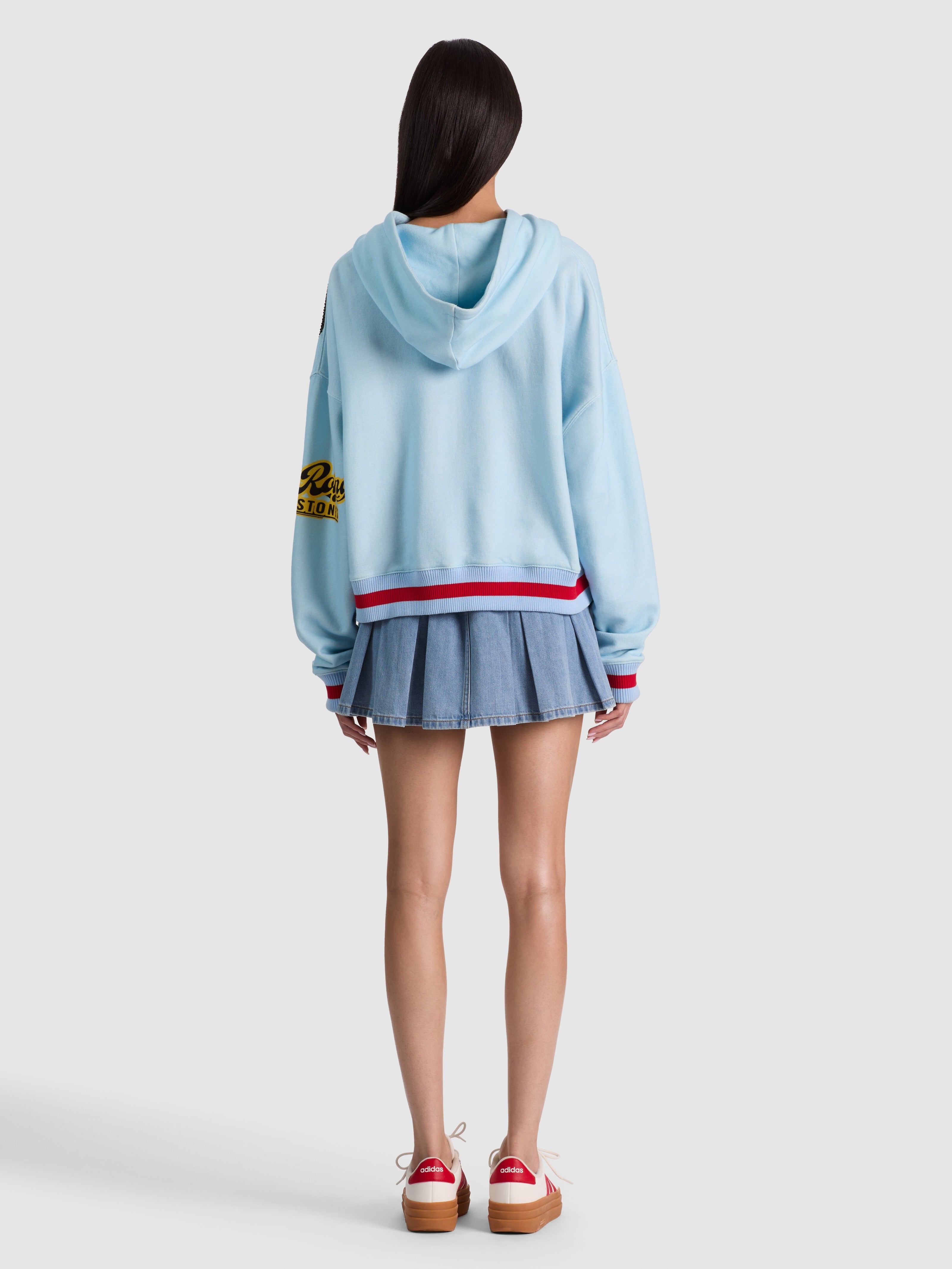 SUNNY EMBELLISHED CROPPED HOODIE-LICK ME-ALICE + OLIVIA