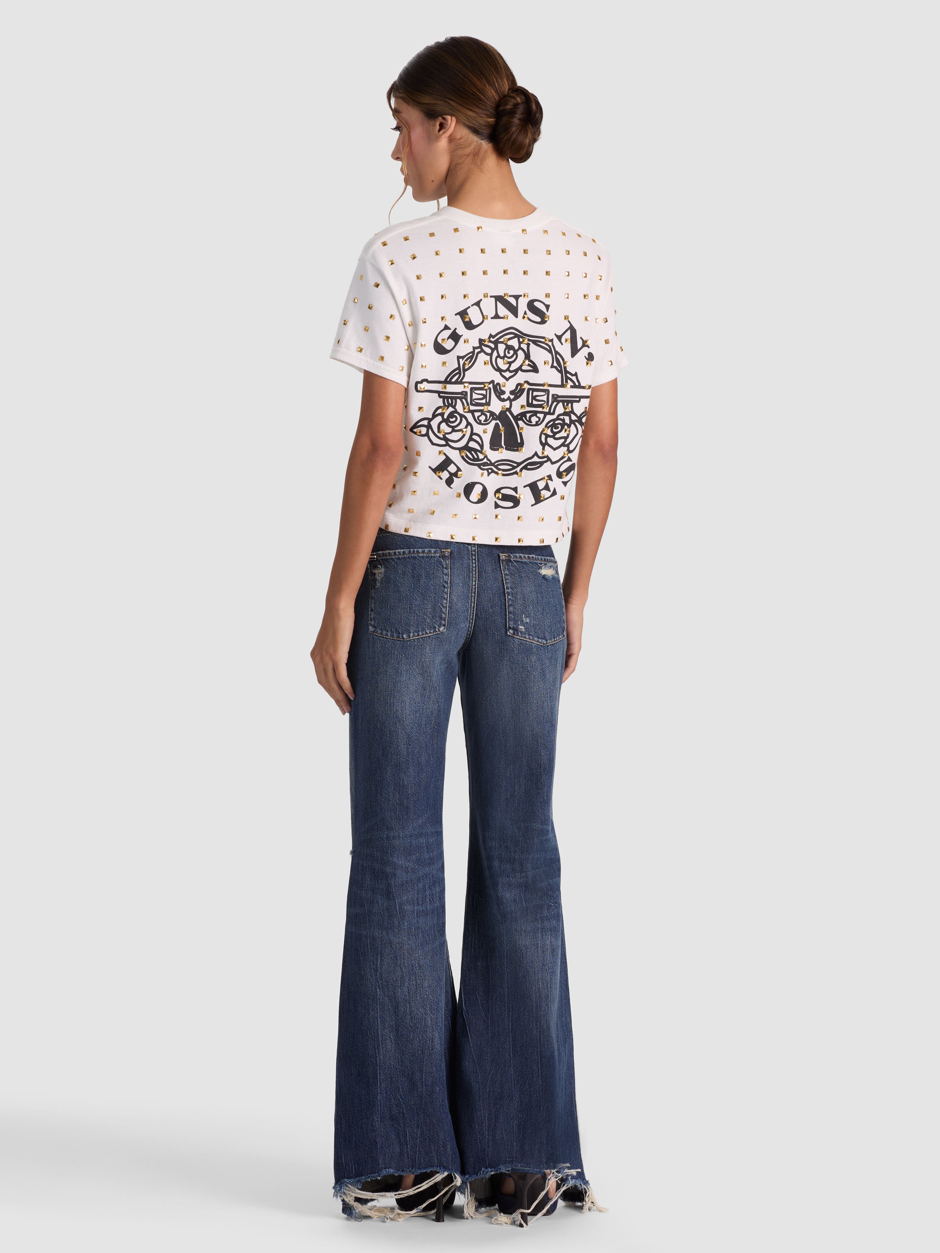 ALVERA STUDDED TEE-GUNS N ROSES-ALICE + OLIVIA