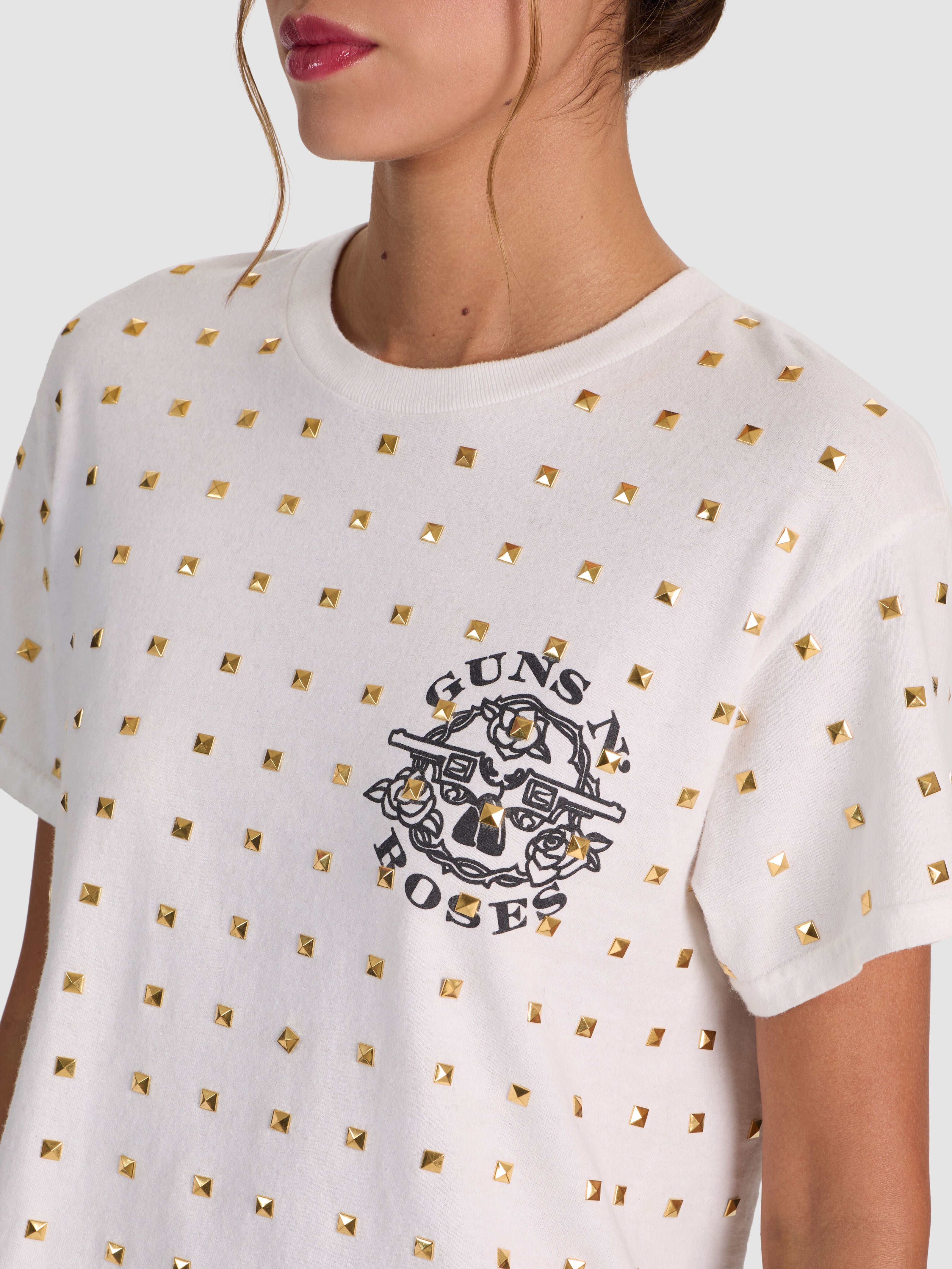 ALVERA STUDDED TEE-GUNS N ROSES-ALICE + OLIVIA