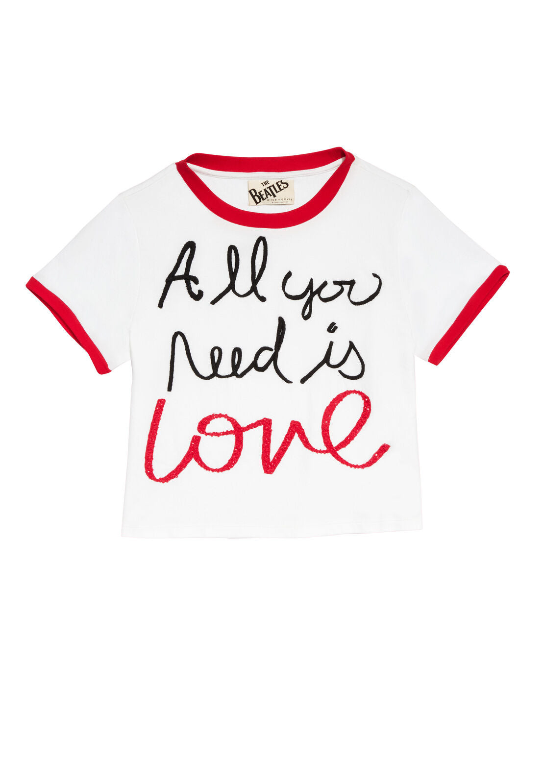 RYLYN EMBR T-SHIRT CORTA CON BORDO A CONTRASTO-ALICE + OLIVIA