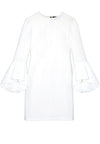 DORA ROBE AJUSTÉE AVEC DRS ET MANCHES TROMPETTE-ALICE + OLIVIA