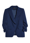 HELENA SCRUNCHED SLV BLAZER-SAPPHIRE-ALICE + OLIVIA