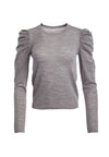 LIDIA GATHERED SLV CREW NK-GREY-ALICE + OLIVIA