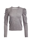 LIDIA GATHERED SLV CREW NK-GREY-ALICE + OLIVIA
