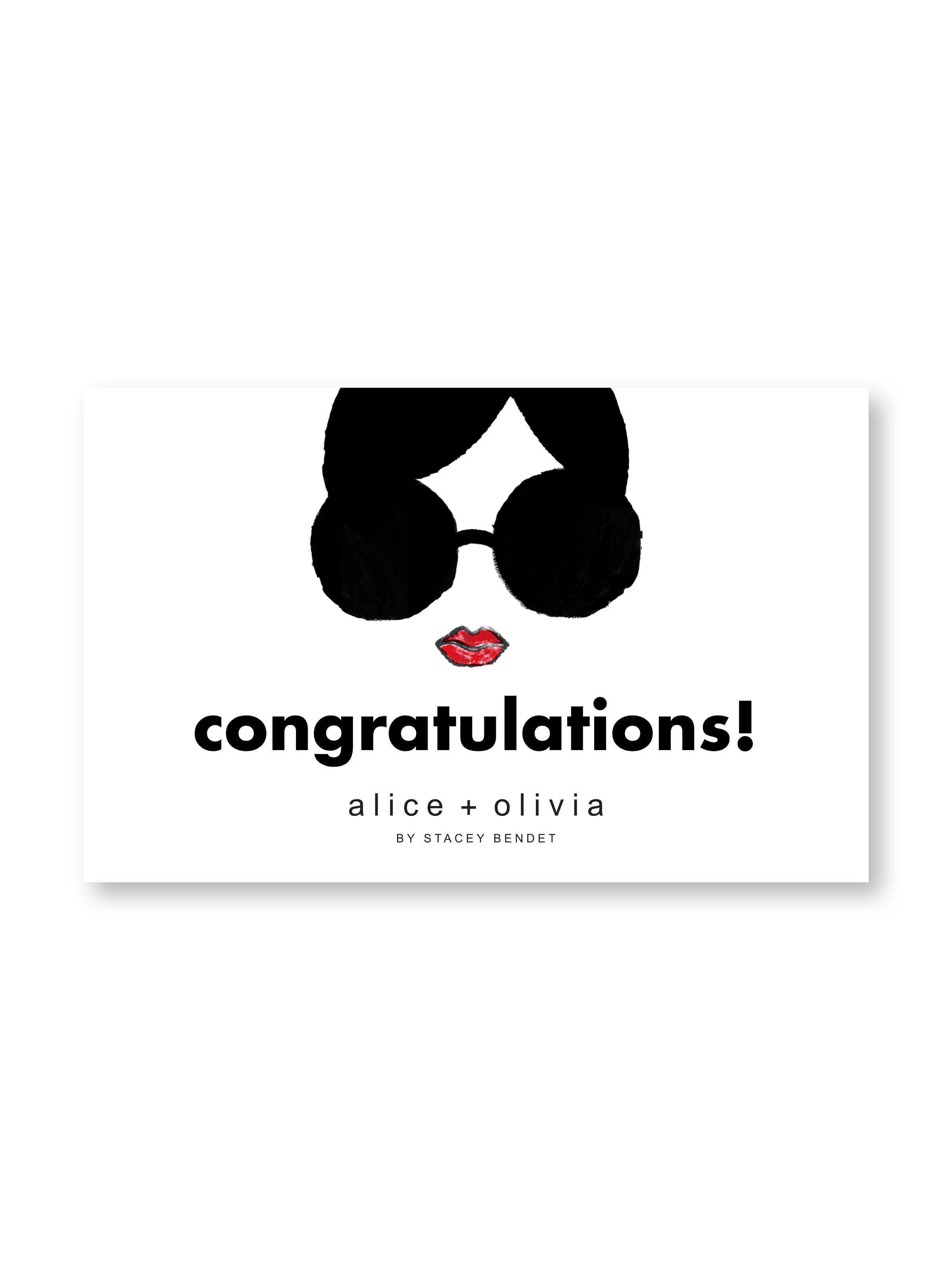 CONGRATULATIONS E-GIFT CARD-ALICE + OLIVIA