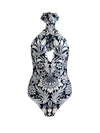 A+O X PQ SWIM DELILAH CROSS FRONT ONE-PIECE-FLOWER FIELD MIDNIGHT BLUE-ALICE + OLIVIA