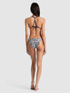 A+O X PQ SWIM RILEY REVERSIBLE T-BACK TRIANGLE TOP-FLOWER FIELD INDIGO-ALICE + OLIVIA