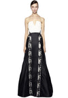 DALYA LACE INSRT BALL GOWN-BLACK / NUDE-ALICE + OLIVIA