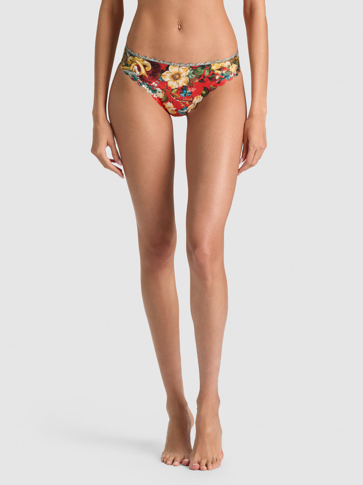 AUBREE REVERSIBLE SCALLOPED FULL BOTTOM-GARDEN VISTA CANDY APPLE-ALICE + OLIVIA