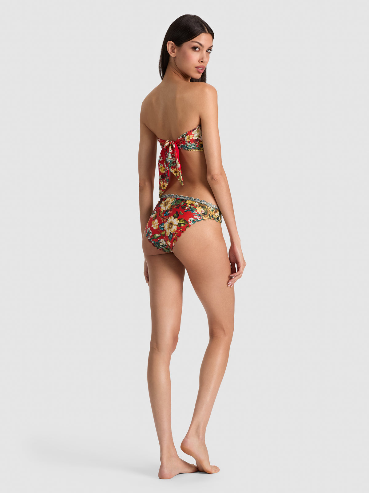 A+O X PQ SWIM AUBREE REVERSIBLE SCALLOPED FULL BOTTOM-GARDEN VISTA CANDY APPLE-ALICE + OLIVIA