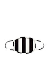 FACE MASK-EMPIRE STRIPE BLACK-ALICE + OLIVIA